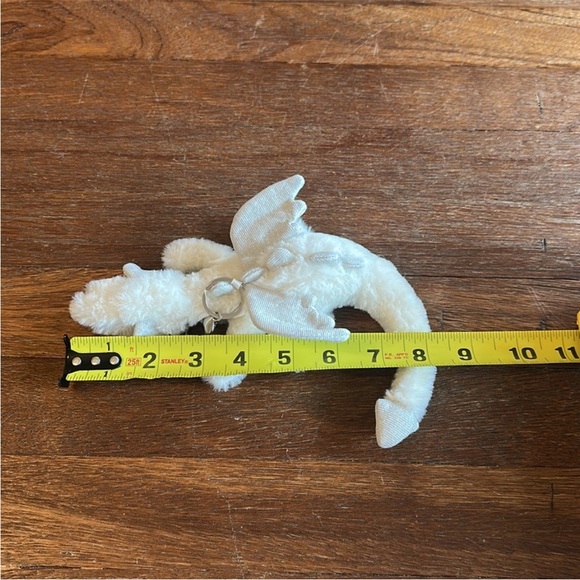 Snow Dragon Bag Charm Keychain Jellycat Style Plush - Picture 5 of 5